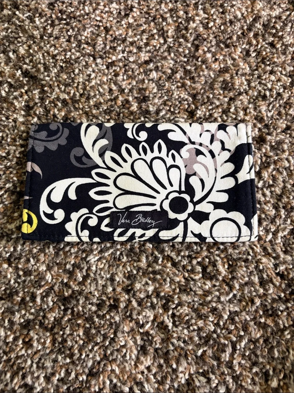 Vera Bradley Black and White Floral Checkbook Holder